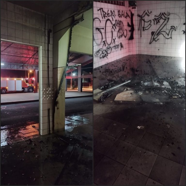 Princípio de incêndio no terminal