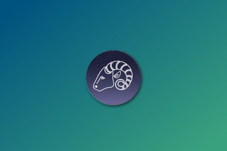 Ilustração do signo de áries em um fundo verde