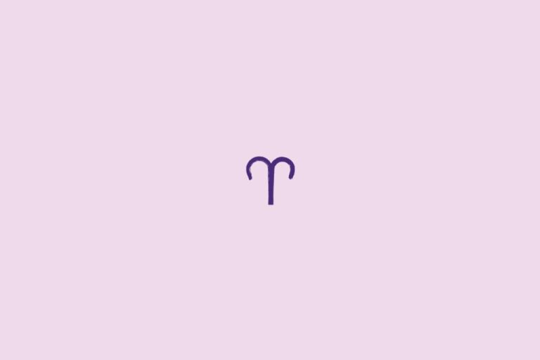 Ilustração do signo de áries em um fundo roxo