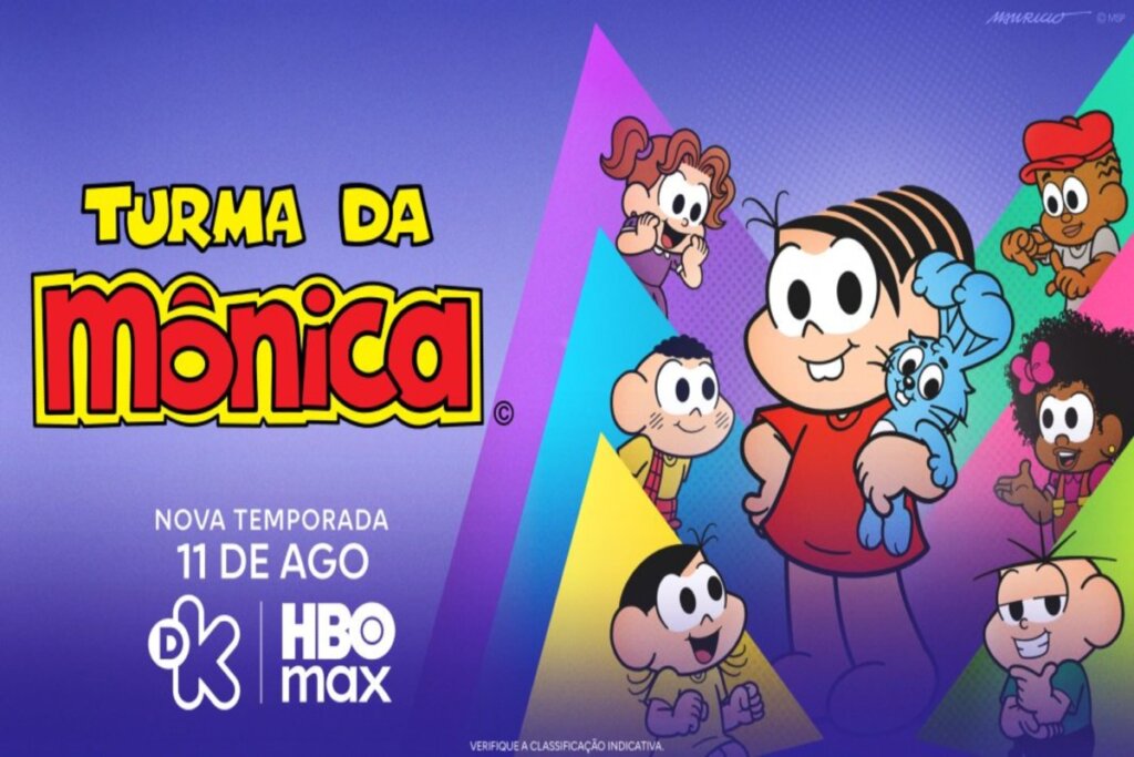 Mônica e amigos animados em pôster colorido da nova temporada